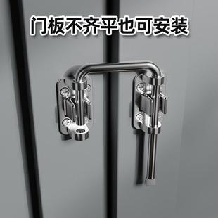 插销门锁卡扣门拴固定搭扣不锈钢免打孔90度推拉门移门卫生间防盗