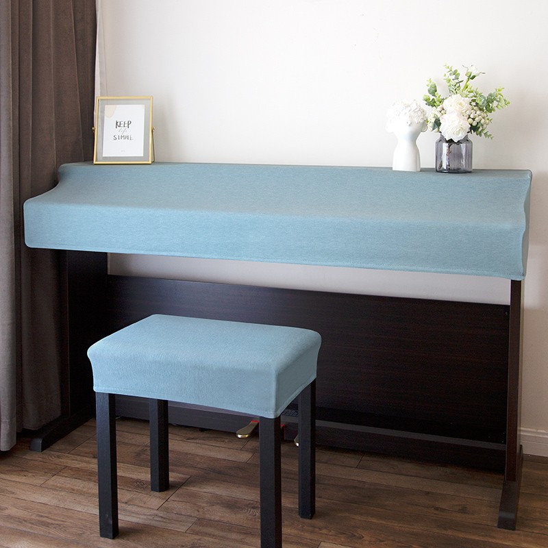 弹力针织布电钢琴套防污防尘免洗简约居家软盖布坐凳保护套半罩