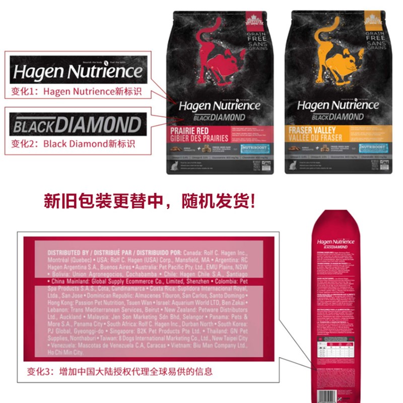 腐败猫 加拿大纽翠斯黑钻无谷全猫粮红肉/鸡肉冻干幼猫成猫11磅