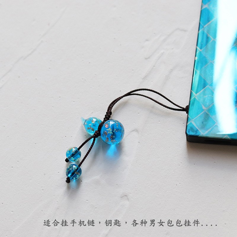 发夜光琉璃葫芦多用挂件手机链招财转运吊坠男女钥匙扣包包挂饰链