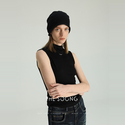 THESOONG打底宽肩背心上衣女