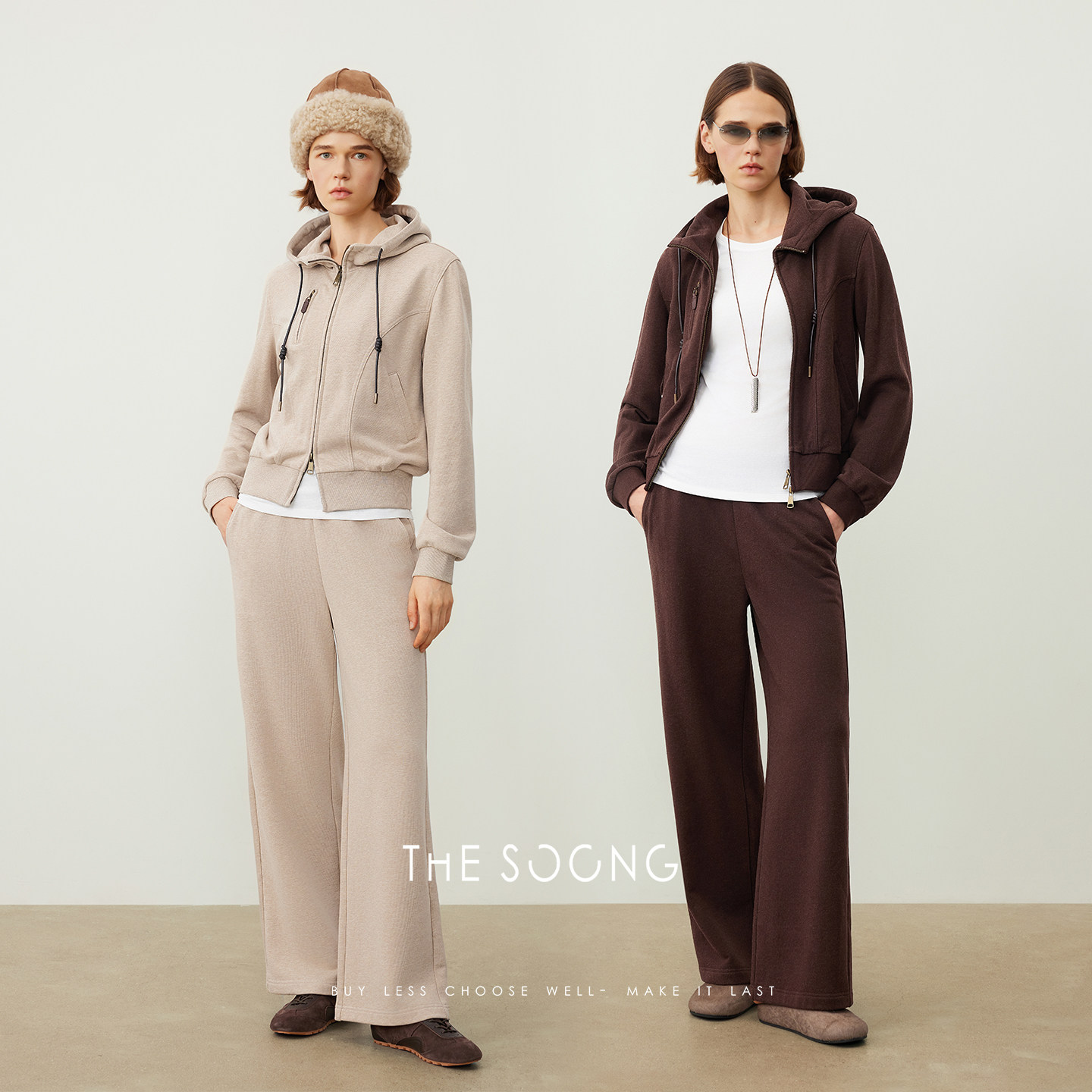 THESOONG/ 高密新疆纯棉卫衣外套卫裤休闲套装女连帽慵懒秋季,女装/女士精品,时尚套装,淘宝优惠券,粉丝福利购,淘宝优惠卷