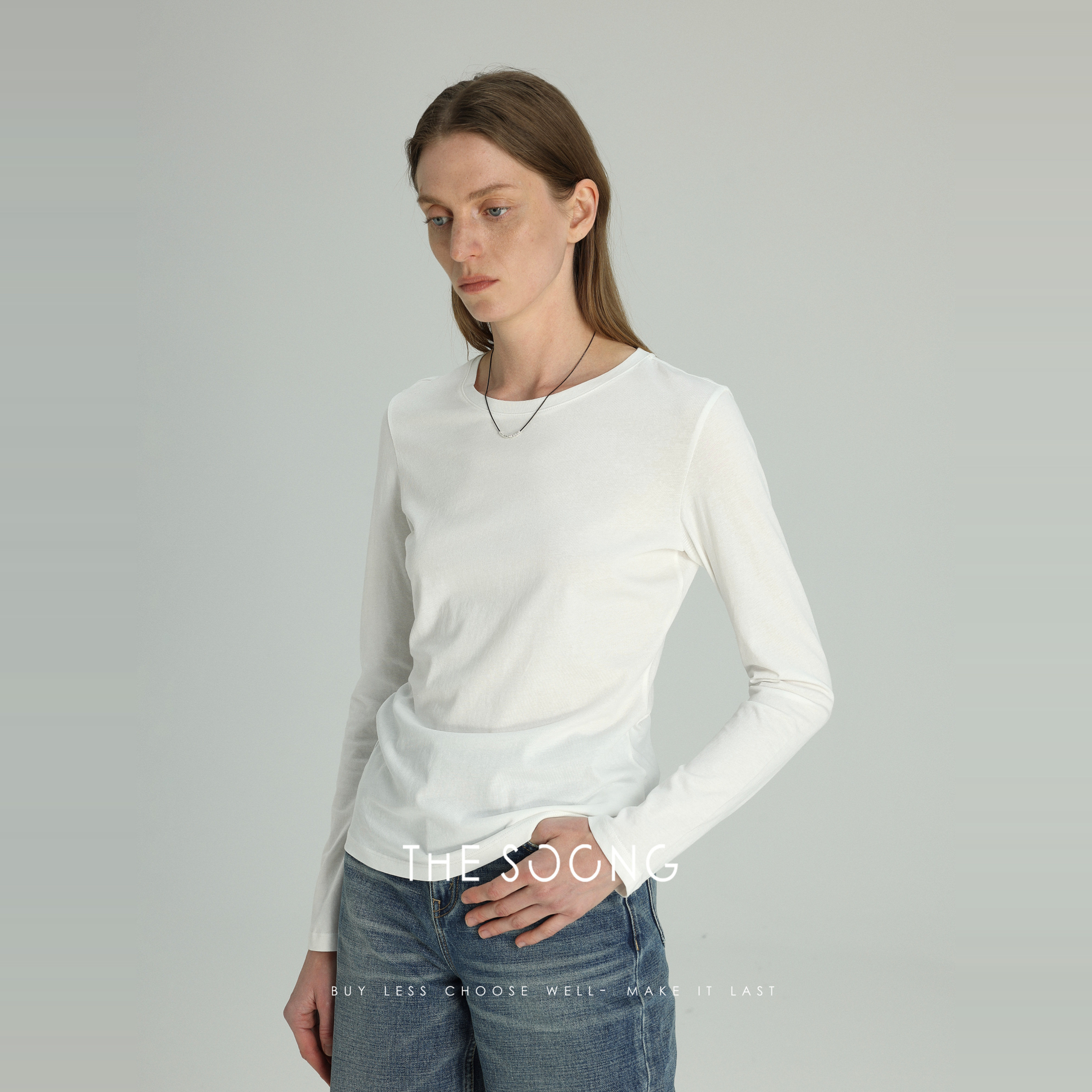 THESOONG/典雅美学 经典白色基础款长袖打底衫肤感软糯圆领T恤女,女装/女士精品,T恤,淘宝优惠券,粉丝福利购,淘宝优惠卷
