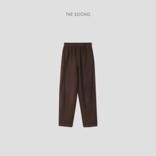 THESOONG/Provence100%绵羊毛卫裤460克秋冬保暖小脚针织休闲裤女