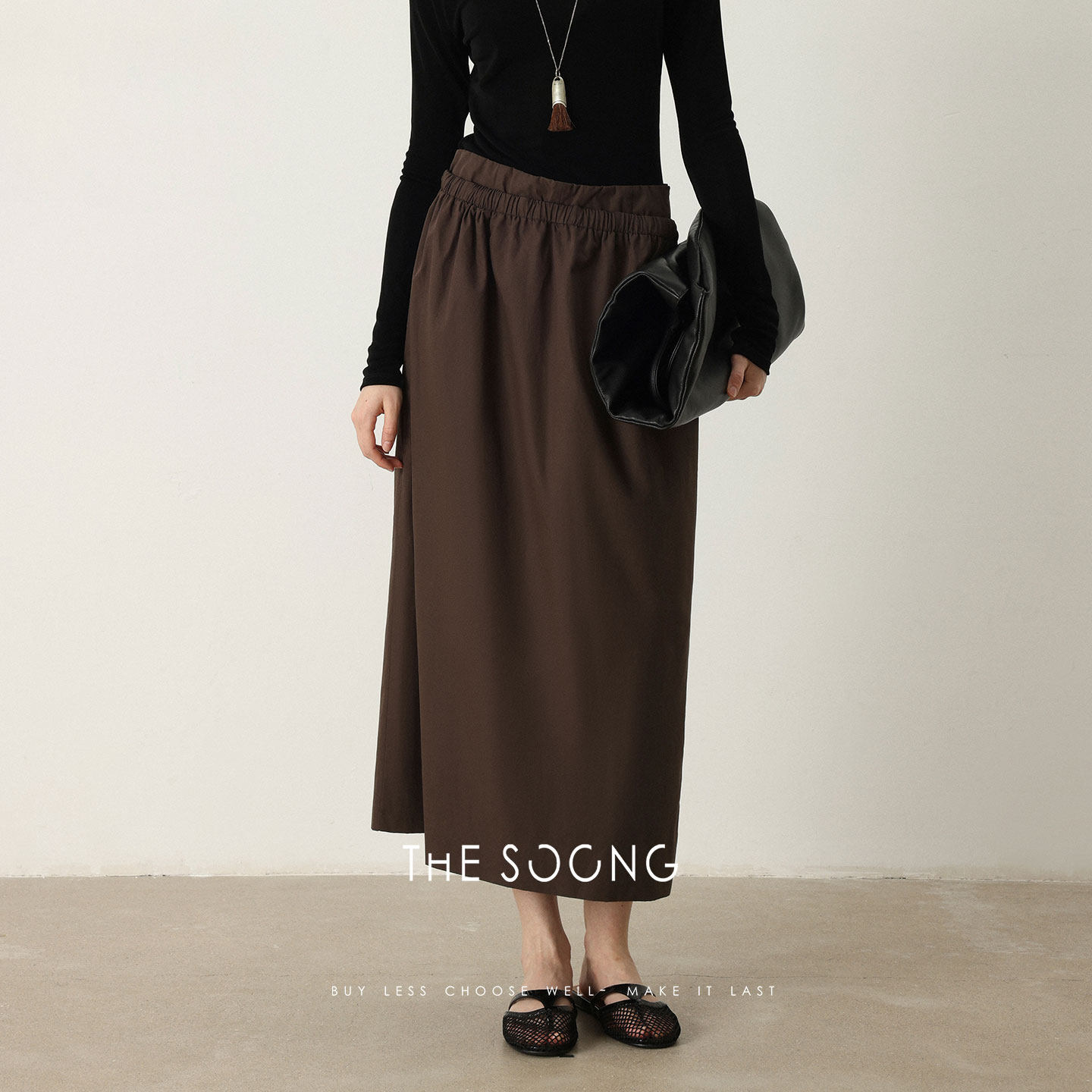 THESOONG/知性再塑 纯棉府绸酵洗加软双腰头层次感半身裙,女装/女士精品,半身裙,淘宝优惠券,粉丝福利购,淘宝优惠卷