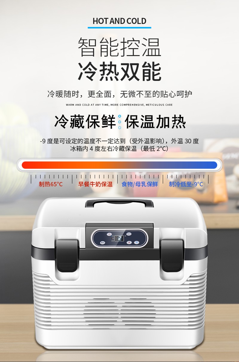 车载冰箱车家三用制冷加热220v12V24v通用大货车汽车迷你小型冷藏