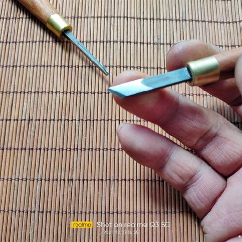 竹子刻字刀箫笛子签名刻图刻字雕刻刀落款刀手工刻刀超硬磨制老五
