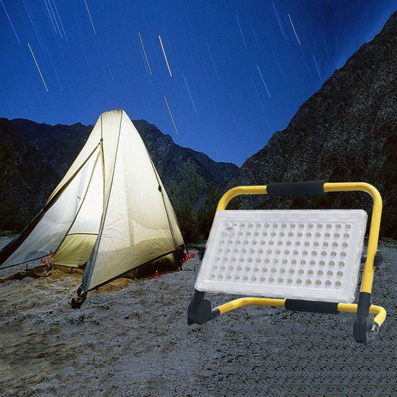 LED充电投光灯户外帐篷灯露营野营地灯摆摊手提座式家用应急照明