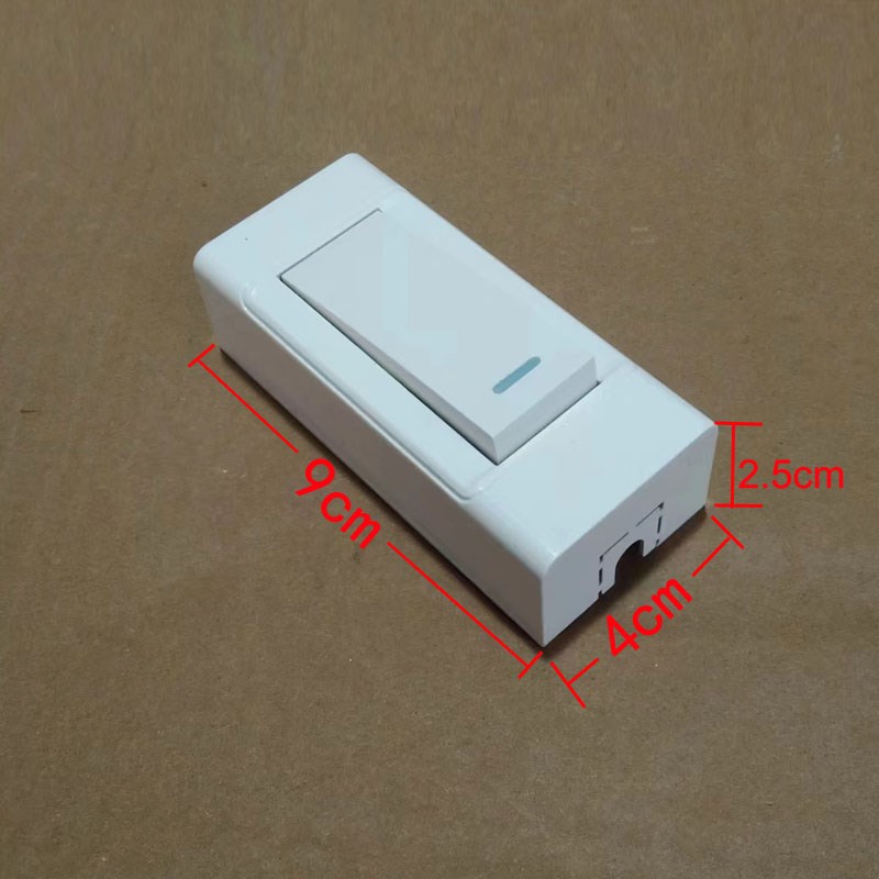 床头开关手捏单开双控双联开关明装家用灯泡手压迷你按钮接线手按