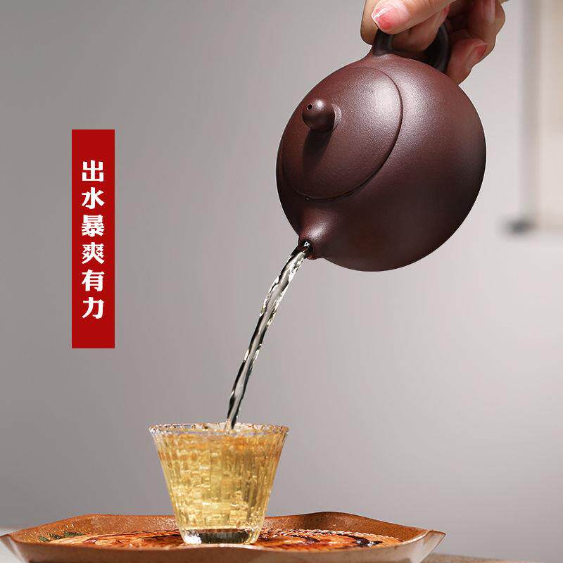 御壶茗香紫砂壶宜兴名家纯全手工原矿老紫泥西施茶壶全手工家用