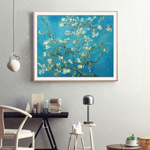 梵高鸢尾花星空大海田野丰收世界名画客厅桌面摆画沙发背景墙画芯