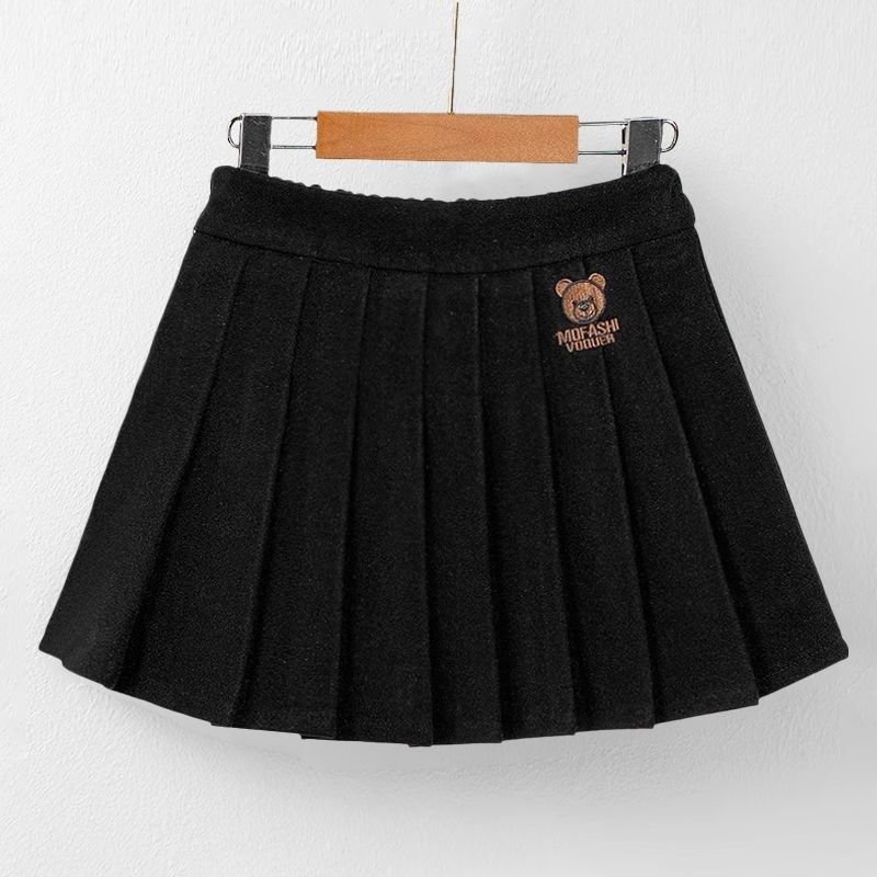 女童半身裙套装春秋百褶裙毛呢裙儿童打底裙冬季裙子春季公主裙