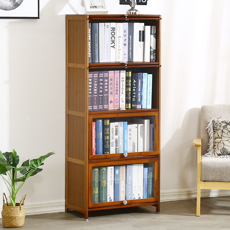 百山九川书架落地书柜收纳置物架儿童客厅简易办公桌面上简约卧室