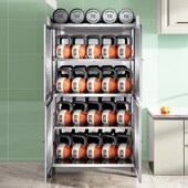 加厚不锈钢收纳柜置物柜家用碗柜农村简易橱柜