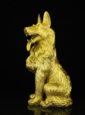 大号铜狼狗生肖狗家居哮天犬工艺铜器摆件定做铜雕塑装饰落地铜狗