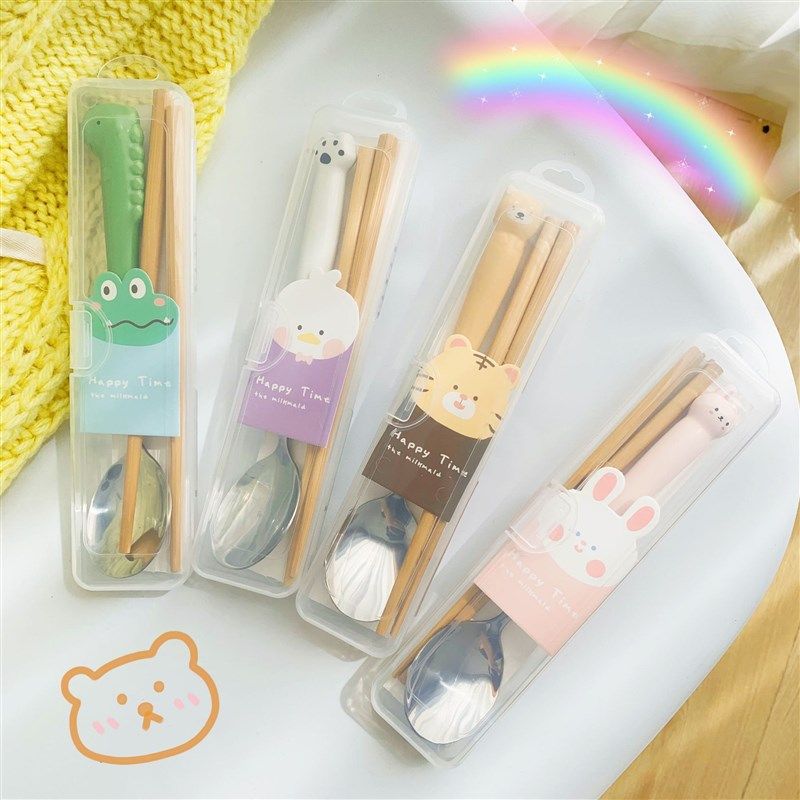 儿童勺筷套装不锈钢餐具一人用筷子勺子套装学生单人便携式收纳盒,婴童用品,儿童筷子,淘宝优惠券,粉丝福利购,淘宝优惠卷