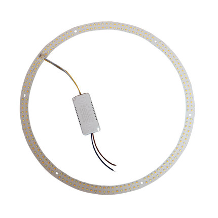 环形led灯芯圆形灯盘单圈灯片吸顶灯替换芯风扇灯灯条配件三色光