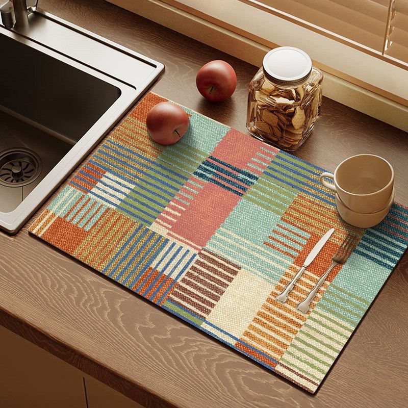 美式高级感厨房沥水垫台面保护垫硅藻泥吸水垫隔热垫餐垫咖啡机垫,居家布艺,餐垫,淘宝优惠券,粉丝福利购,淘宝优惠卷