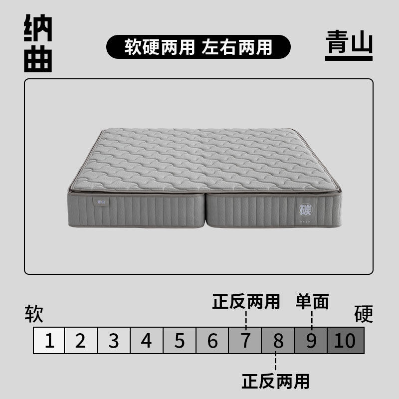 纳曲床垫可折叠左右两用分体床垫家用独立弹簧床垫椰棕乳胶床垫