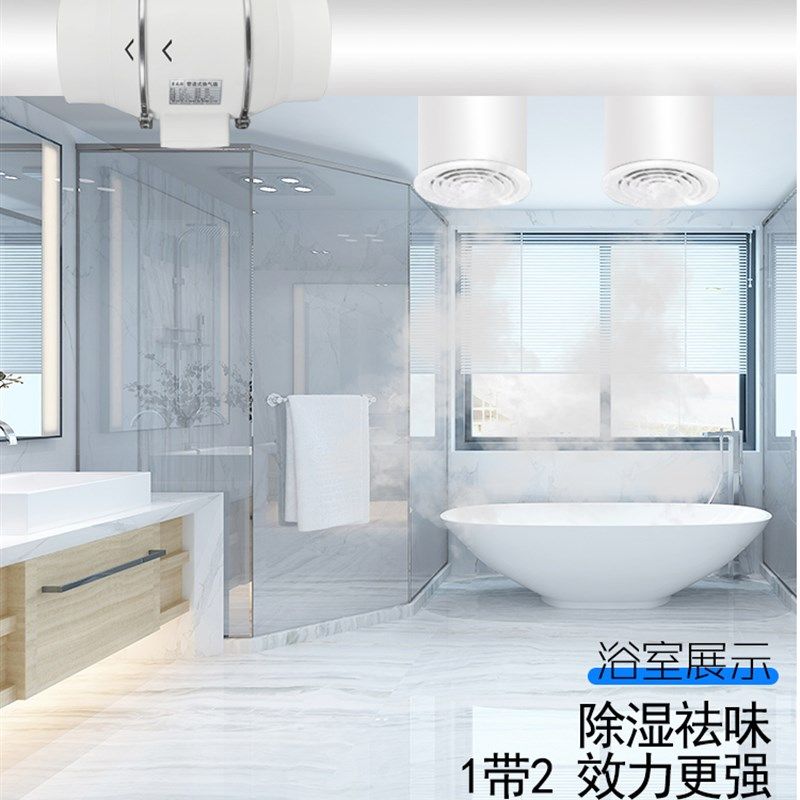 SUNXI管道风机排风强力增压抽油烟工业商用换气扇大功率吸风