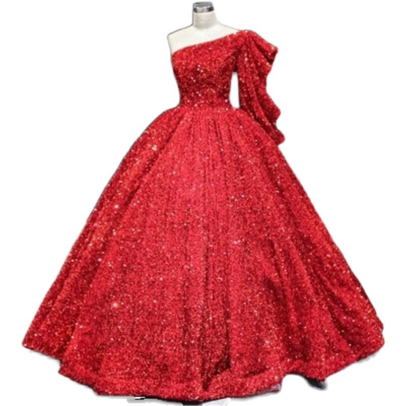 女童晚礼服高端儿童高级感洋气钢琴演奏小主持人模特走秀公主裙子