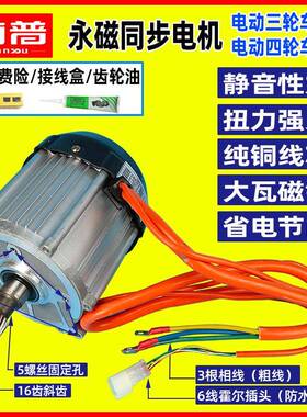 南ltao6976普电三轮车电机无刷直流150W永磁V同步四轮电机配件048
