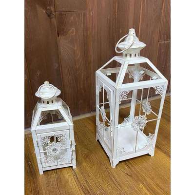 美落地台铁艺风灯马灯镂式空玻璃烛灯具笼复古摆件F87569T8婚庆道