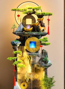 假山件流泉水喷湿水tb-69904景客厅鱼缸生财摆室内加器办公室风水