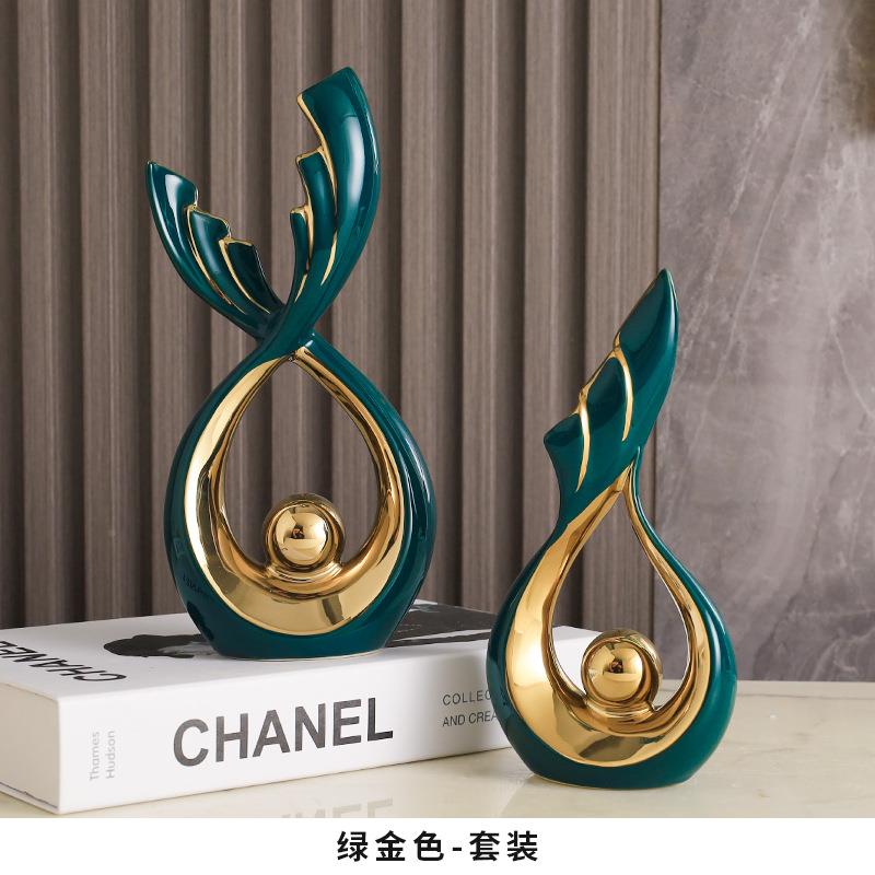 简轻装奢高档天使之陶瓷工艺品玄关电视柜客厅约翼NEM酒柜饰品摆