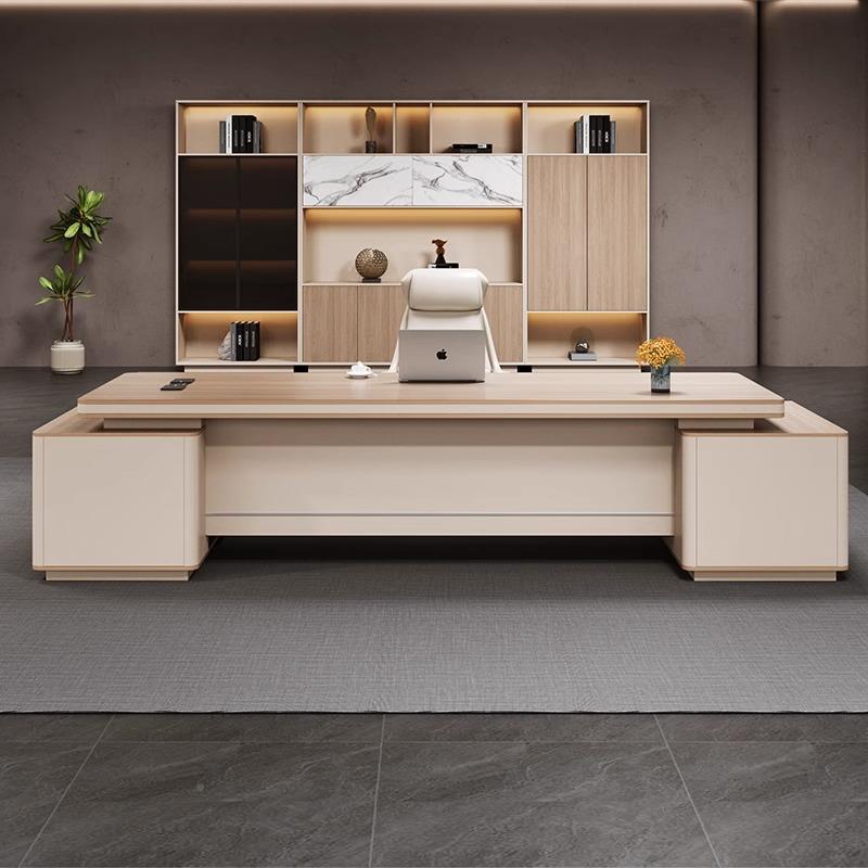 办公老板桌意式奢桌椅组合办办公老板桌10室董事长经理桌总裁轻公