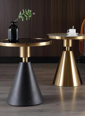 沙发边几ZG-62678厅茶奢几现代轻可移动创意小角几小圆桌大理石岩