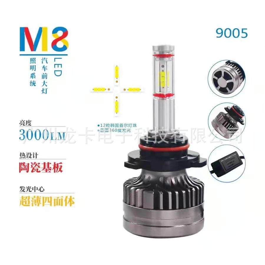 四面发光D2HLED车灯透镜专用LED灯泡四面体高亮LED大灯近光远光