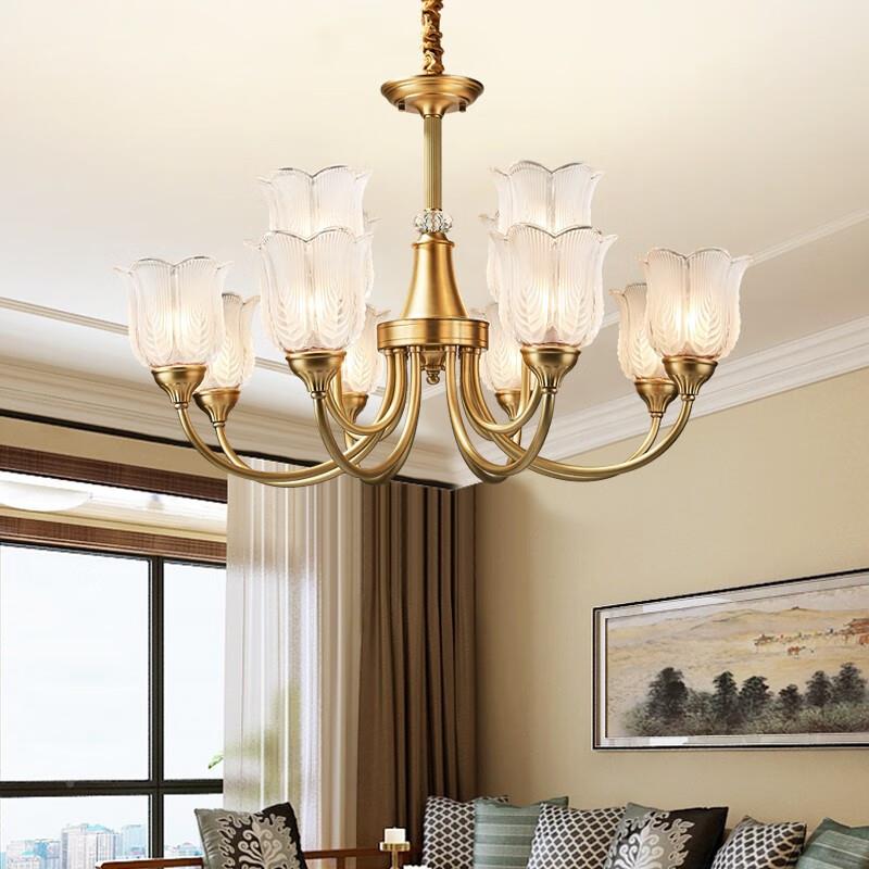 美约式吊灯全铜客厅灯784简漫卧室书房灯浪乡村复古餐厅全铜灯吊