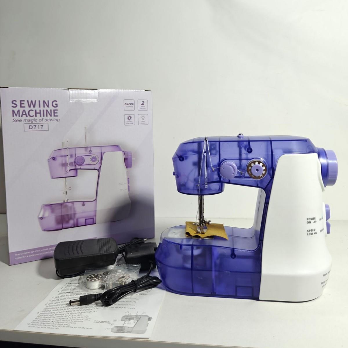 缝纫机厂家双线双速家用迷你7便携缝纫机电动纫D17缝525家用微型