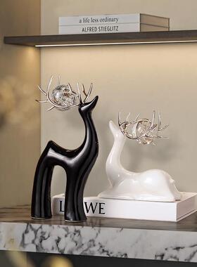 水球小鹿摆客厅件端大气上高档次酒柜电视展dsrg1321示柜高端艺术