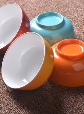 10个装A5密胺双小碗饭碗米汤色碗稀饭碗塑F5M6S89M厅料餐饭店防摔