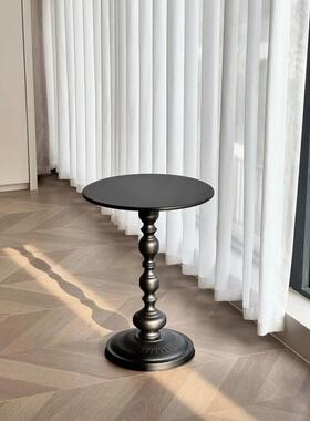 ?美式沙铁艺几小户型QYR家用客厅小圆桌卧边室床头桌发简约角创意