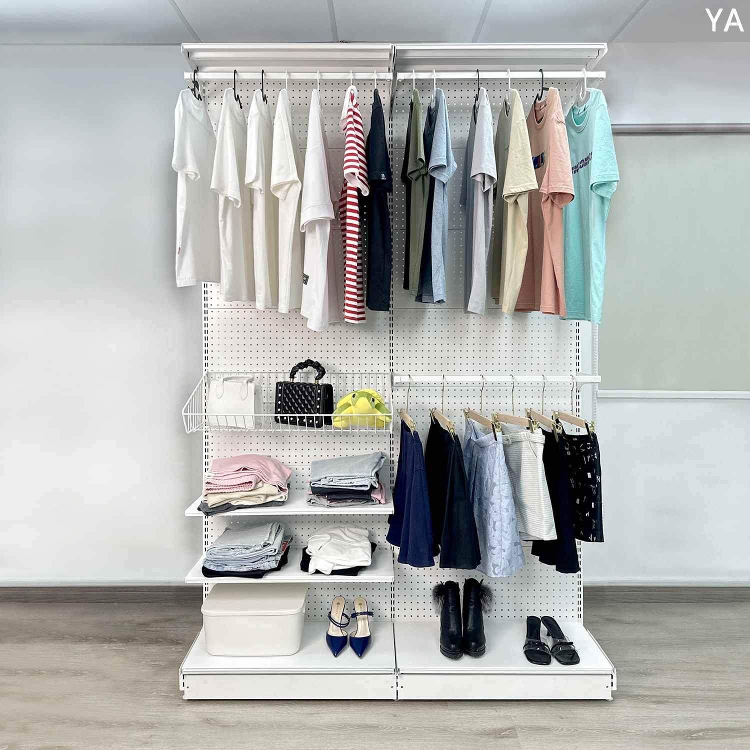 2.2米高洞洞板网红少女货架衣帽间衣柜组合衣物柜收纳柜租房新款