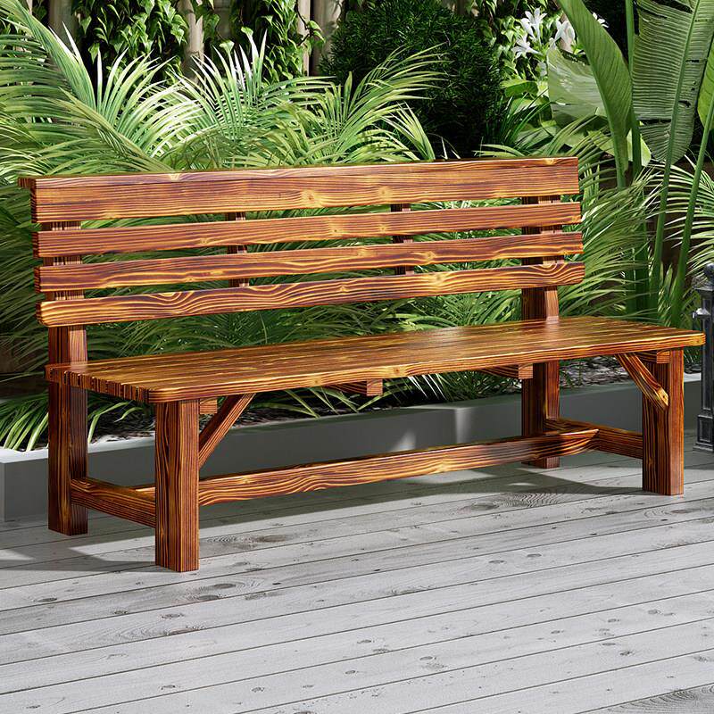 公园椅户外长椅室外座椅户外长凳防腐木椅子实木靠背椅简约长条凳
