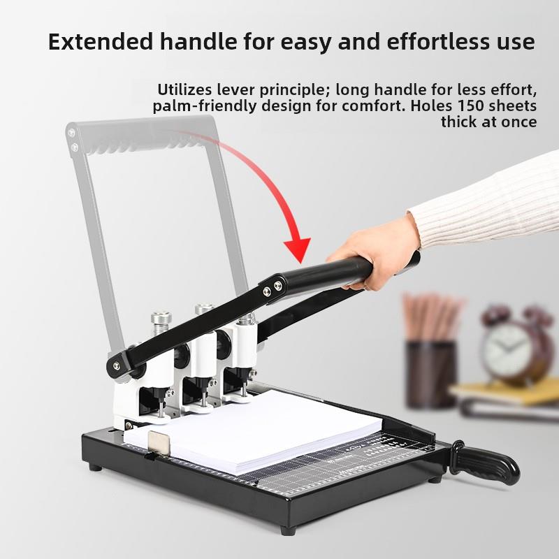 嘉业牌三孔打孔机A4干部人事档案盒专用打孔机钻头打孔裁纸一体机