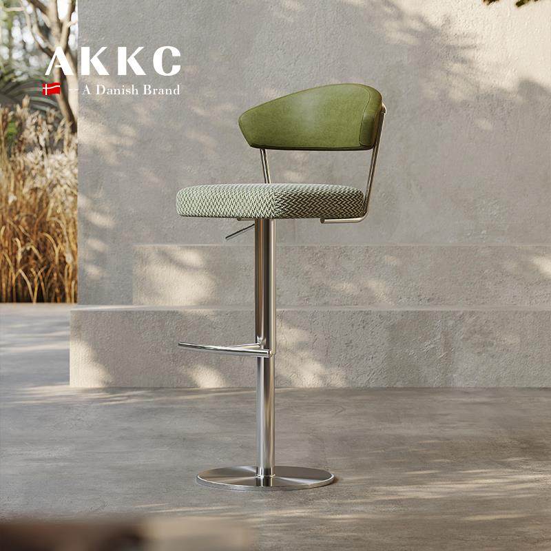 AKKC意式极简吧台椅不锈钢可升降旋转吧椅家用高脚椅设计师岛台椅,住宅家具,家用高脚椅,淘宝优惠券,粉丝福利购,淘宝优惠卷