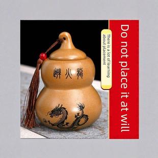 普陀山西北角陶土火龙罐铜葫芦瓶西北厨房摆设