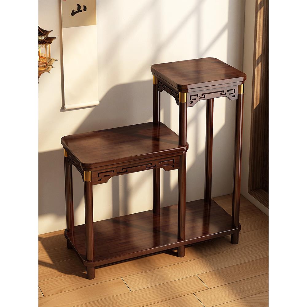 花架子客厅落地式置物架阳台2025新款实木中式花台室内多层花盆架