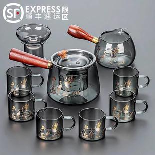 功夫茶具套装 2024新款 家用轻奢高档玻璃泡茶壶办公室会客喝茶杯子