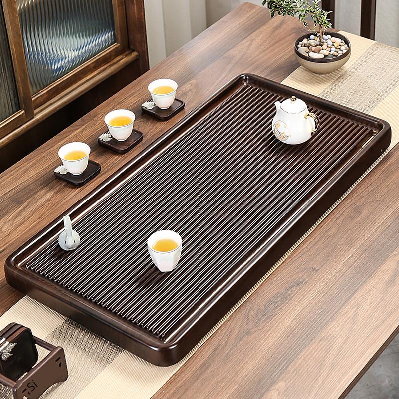电木简易新乌木茶盘家用实木矩形原木办公室高档茶盘