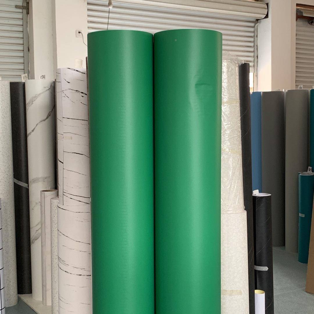 加厚绿色哑面水p纸353vc自粘墙壁纸防展柜展软厅装饰贴膜贴纸波音