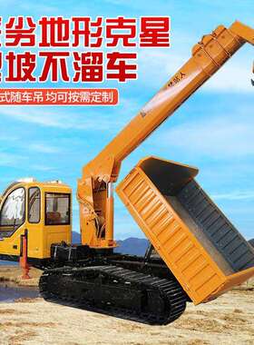 爬山虎车吊沙漠光伏板自吊装运输一车2-随10吨山OXR地履带卸吊体