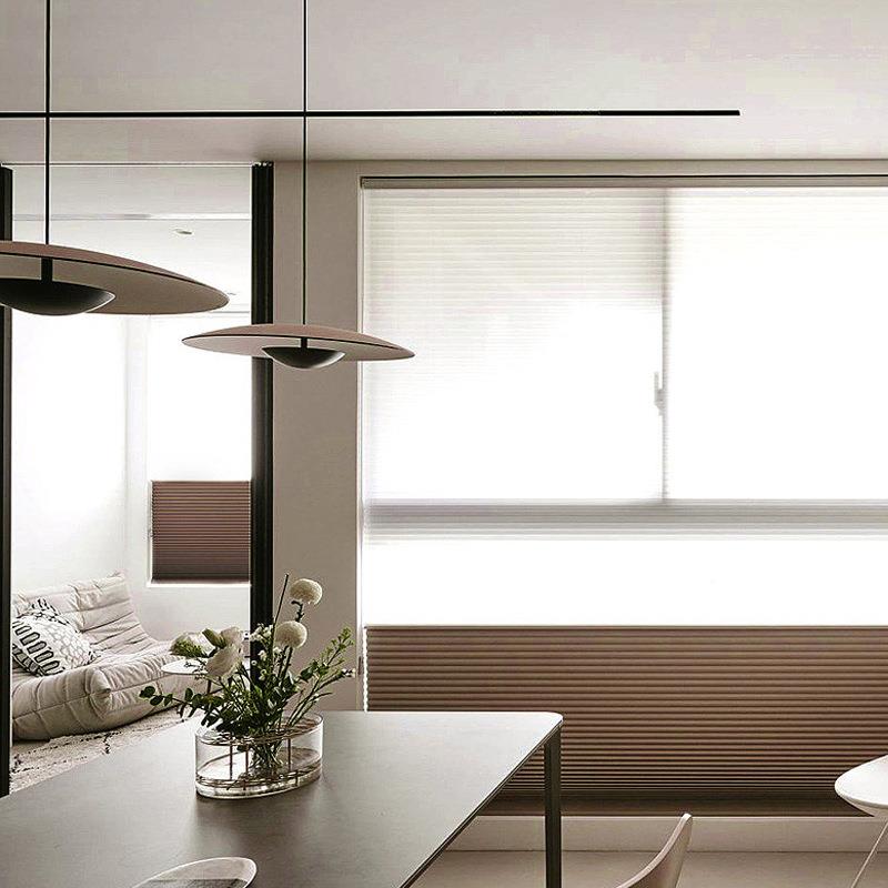 新款日夜帘蜂家帘电巢动窗帘隔热用卧书房遮光防日夜蜂窝晒拉珠室