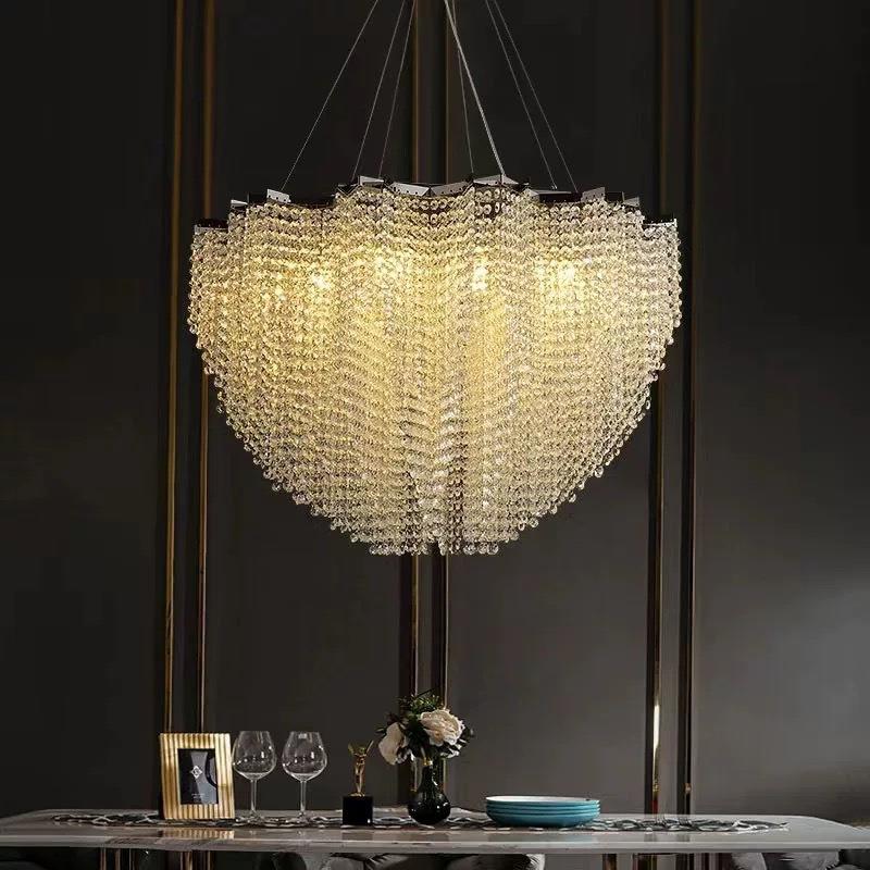 轻奢水晶吊灯厅别墅897客厅餐厅艺术复楼式护楼梯间酒大店灯眼