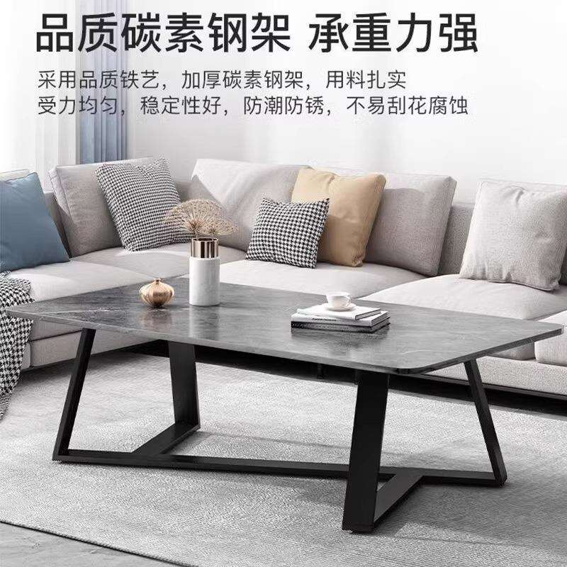 茶几WSC意轻奢家用理客厅沙式纹发茶桌极简大石小矮桌小户型边几